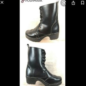 Troentorp Bastad lace up clog boot, rare! Sz 39